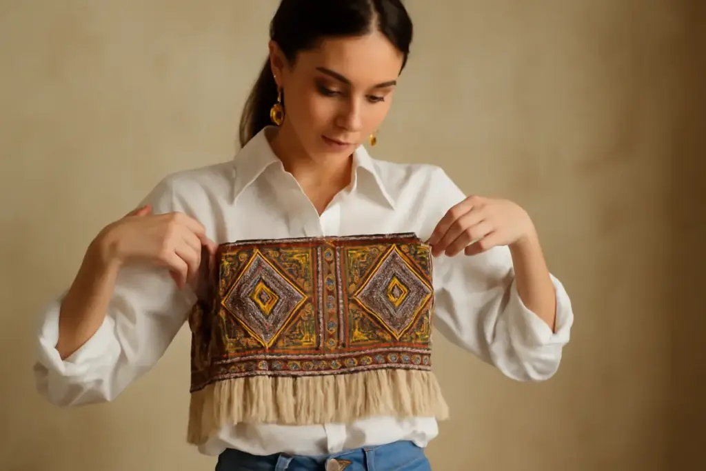 Come trasformare una camicia basic in top alternativo con dettagli etnici? La tecnica facilissima che pochi usano