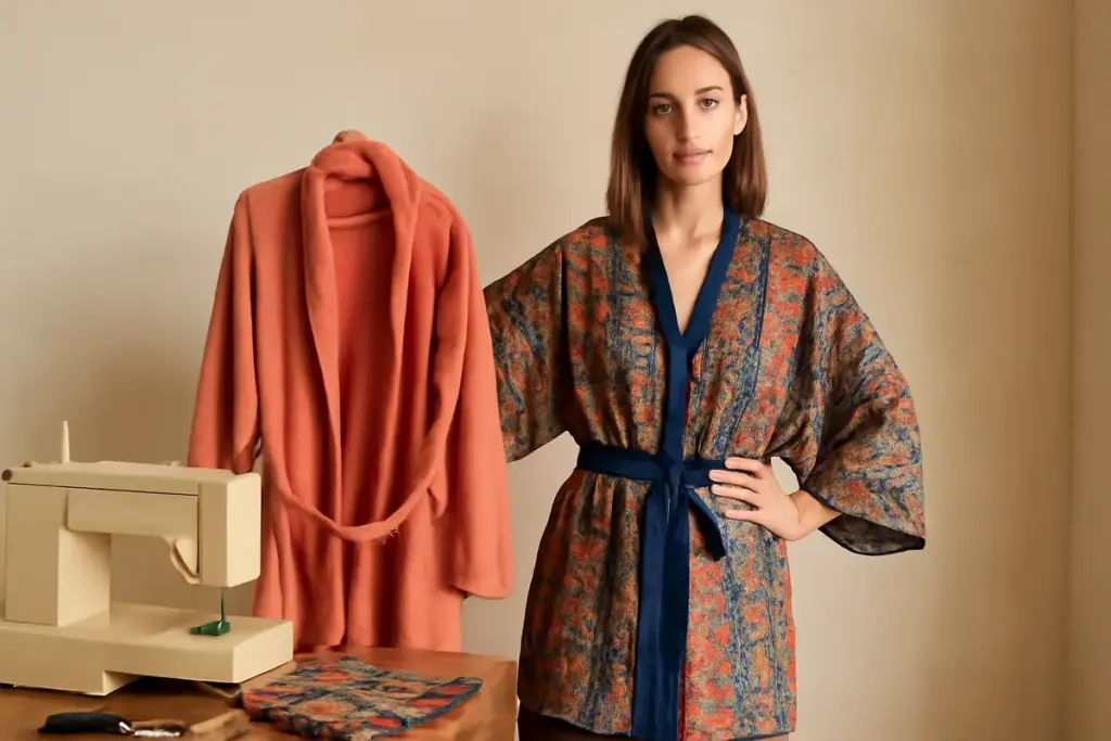 Upcycling creativo: come ottenere un kimono etnico da una vecchia vestaglia per un effetto wow