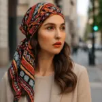 Foulard decorativi con motivi tribal: il trucco facile per indossarli anche in città