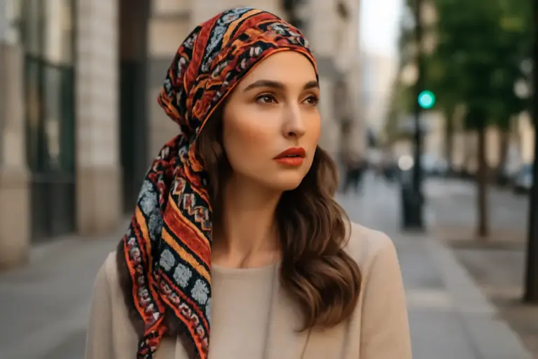 Foulard decorativi con motivi tribal: il trucco facile per indossarli anche in città