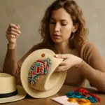 Ricamare motivi etnici su cappelli inutilizzati: una soluzione originale e super economica
