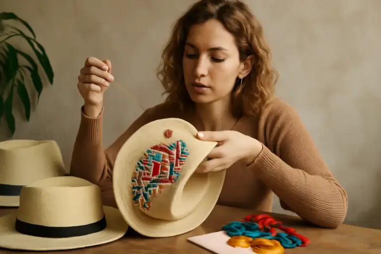 Ricamare motivi etnici su cappelli inutilizzati: una soluzione originale e super economica