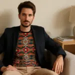 T-shirt stampate con motivi geometrici etnici: perché sono la base per un outfit smart-casual alternativo